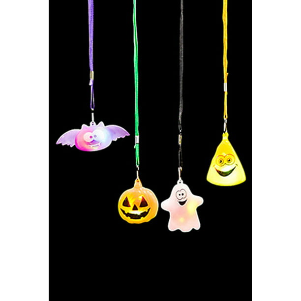 Lumistick Light Up Flashing Bright Colors LED Light-Up Halloween Necklace lot